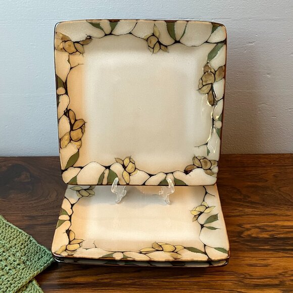 Gourmet Basics by Mikasa Emory 3 Salad / Dessert Plates Stoneware 8.5" - Picture 1 of 9